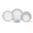 ANNA WEATHERLY ANNA'S PALETTE SKY BLUE GOLD CHINA PLACESETTING
